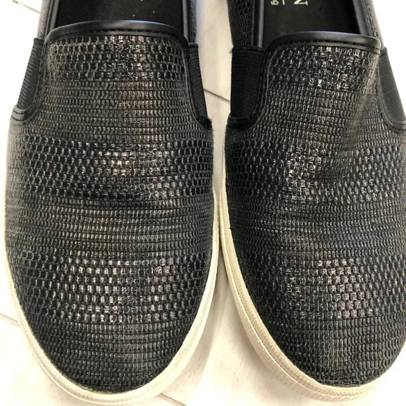 Lauren Ralph Lauren Womens Jinny Black Cozy Slip-On Sneakers Shoes Preowned - Picture 2 of 8